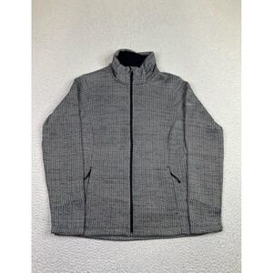 Columbia Jacket Womens Medium Black White Optic Got It III Herringbone Full Zip